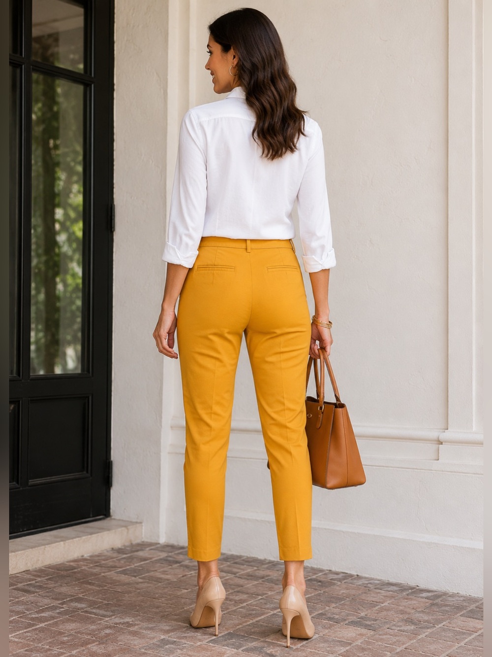 Old Navy Pixie Pants in Mustard Yellow - Picture 3 of 8